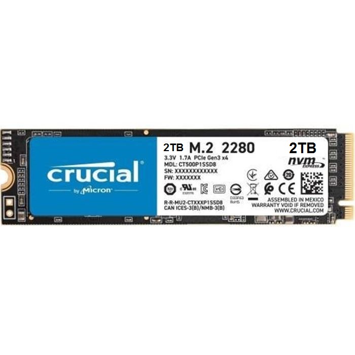SSD Crucial P۲ ۲TB ۳D NAND NVMe M.۲ internal